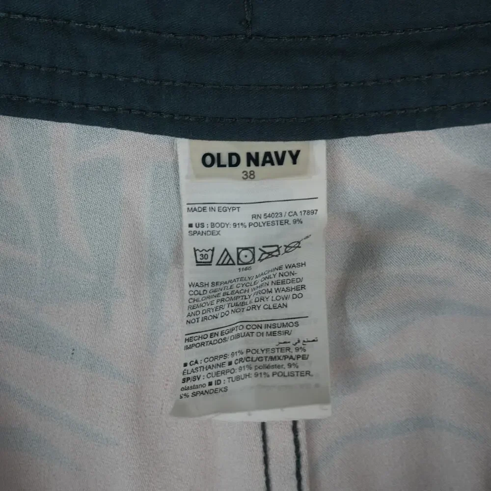 Old Navy Board Shorts Mens 38x9 Floral Palms Swimwear Beach Stretch‎